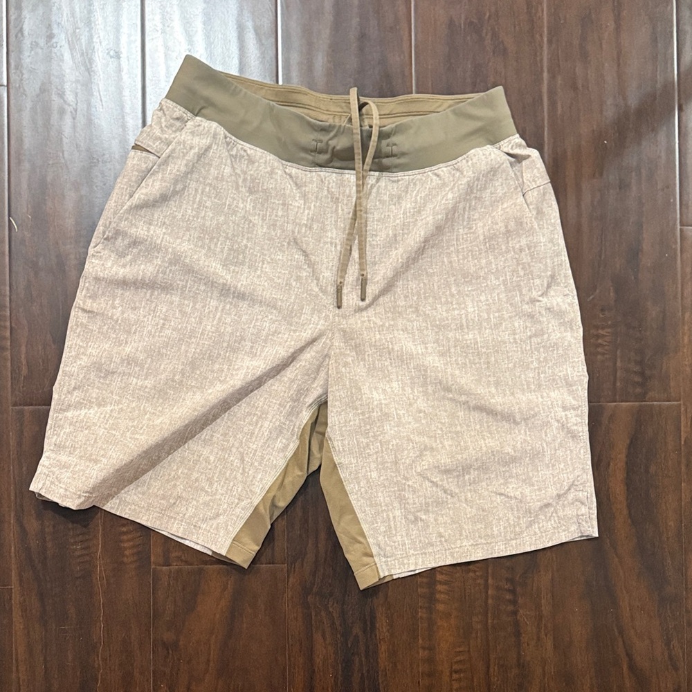 Beige and Olive Casual Shorts